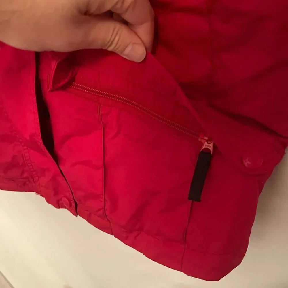 Columbia Gizmo Jacket Coat Shell Full Zip Zipper Black/Red Pocket Women’s Small - Picture 5 of 8